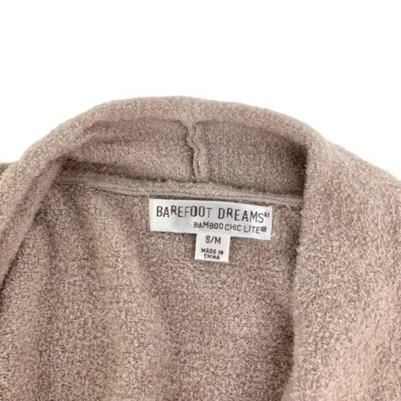 Barefoot Dreams Bamboo Chic Lite Long Calypso Wrap Cardigan in Taupe - Picture 3 of 4